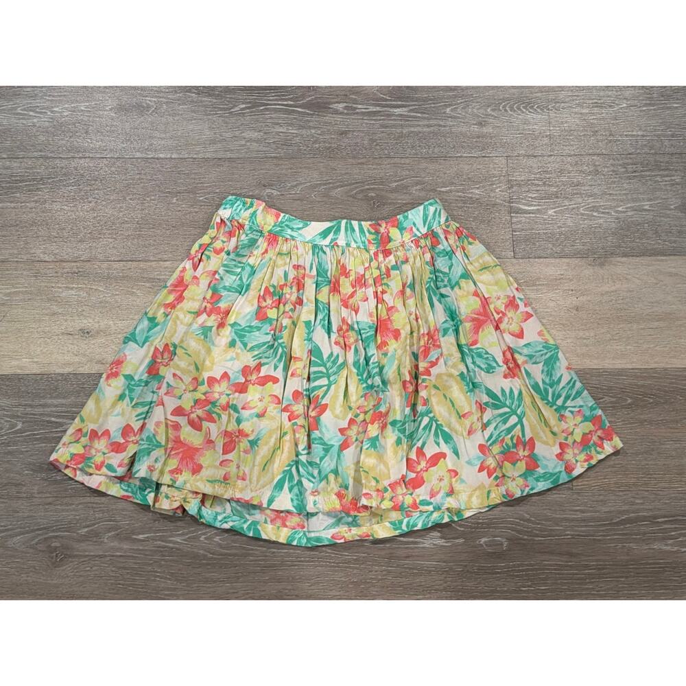 American Eagle Floral Pull On Skirt XS